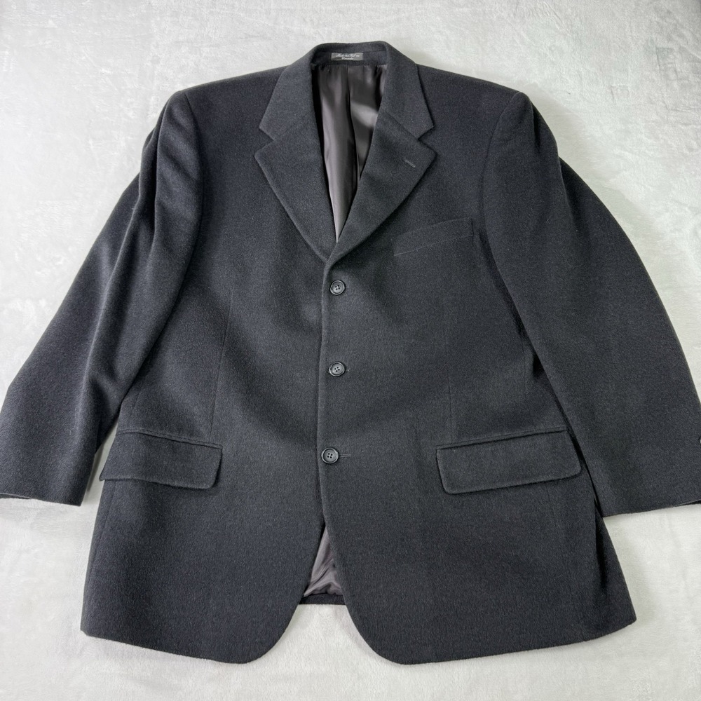 Holt Renfrew Blazer Mens 44R‎ Dark Gray Wool Angora Soft Sport Coat Canada